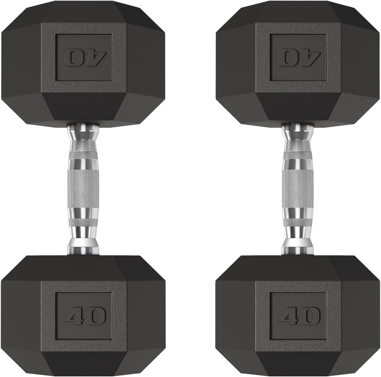 YUSAZENS PVC Carbon Steel 40LB Pair Dumbbell Weight Set Multifunctional Home Gym Muscle Training Fitness Equipment Black