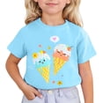 thumbnail image 1 of HNMKIU T-Shirt à Manches Courtes Imprimé Mignon pour Filles à Col Rond pour Enfants T-Shirt Graphique Haut pour l'Été Confortable pour Tous les Jours Tenue Active Stylée pour Filles, 1 of 4
