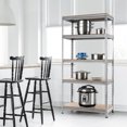 thumbnail image 3 of Patiojoy 5-Tier Industrial Steel Storage Shelves Garage Rack with Adjustable Shelves Sliver, 3 of 6