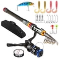 thumbnail image 2 of Portable Lure Rod Set Spinning Reel Fishing Rod Combos Full Kit Telescopic Fishing Rod Pole with Reel Line Lures Hooks Fishing Gear Accessories Organizer, 2 of 7
