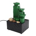 thumbnail image 3 of Decorative Tabletop Fountain with Circulating Water, LED Light, USB Powered Tabletop Water Fountain, Small Relaxation Waterfall Feature for Living Room, Office, 3 of 7