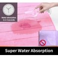 thumbnail image 3 of ORUYROP Memory Foam Bath Mat Rug, 24 x 17 Inches, Comfortable, Soft, Super Water Absorption, Machine Wash, Non-Slip, Thick, Easier to Dry for Bathroom Floor Rugs, Pink, 3 of 7