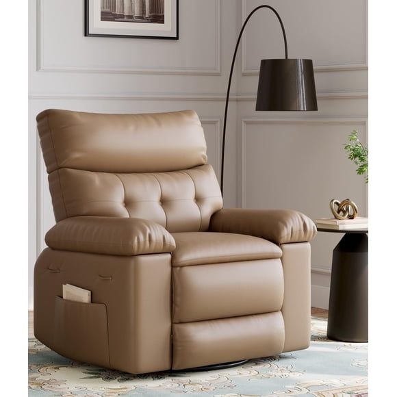 Garvee 27" Oversized Recliner Chairs with Heat, Massage and Remote Control, Yellow