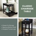 thumbnail image 4 of Convenience Concepts French Country End Table in Black Wood Finish, 4 of 9