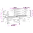 thumbnail image 4 of vidaXL 2 Piece Garden Sofa Set Solid Wood Pine, 4 of 4