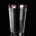thumbnail image 4 of 25Pcs Juice Cup Transparent Large Capacity Plastic Rimmed Disposable Water Glass Party Accessories, 4 of 7