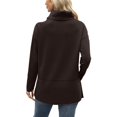 thumbnail image 5 of Blouse Tunique à Manches Longues et Col Rond pour Femmes Grande Taille, Couleur Unie, Usage Quotidien, 5 of 5
