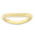 thumbnail image 1 of 925 Sterling Silver Gold Plate Wave Stackable Ring Curved, 1 of 7