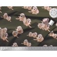 thumbnail image 3 of Soimoi Crepe Silk Fabric Golden Retriever Dog Print Sewing Fabric Yard 42 Inch Wide, 3 of 3