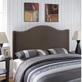 thumbnail image 4 of Curl Queen Nailhead Upholstered Headboard - Dark Brown, 4 of 4