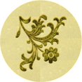 thumbnail image 1 of Ahgly Company Tapis Rond Lavable en Machine Intérieur Transitionnel Jaune Soleil, 6 Pieds Rond, 1 of 7
