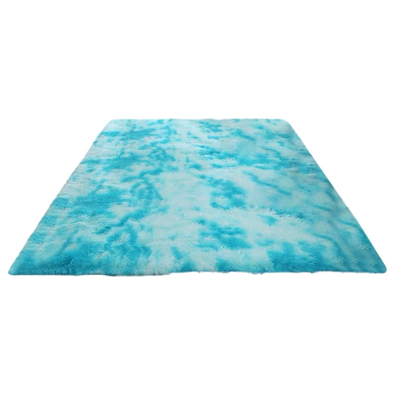 Tapis à Motif Teinture sur Nœuds, Microfibre Ultra Douce, Tapis Rectangulaire Antidérapant pour Salon et Chambre, 1 Unité