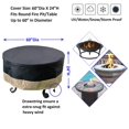 thumbnail image 4 of ProHome Direct Housse de Foyer/table Ronde Imperméable Robuste de 60 Pouces, Matériau Résistant aux Intempéries pour Patio, 60 Pouces P X 24 Pouces H, 4 of 4