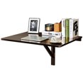 thumbnail image 1 of Patiojoy Table Murale à Abattants Pliable Gain de Place Bureau Suspendu pour Ordinateur Portable Brun, 1 of 8