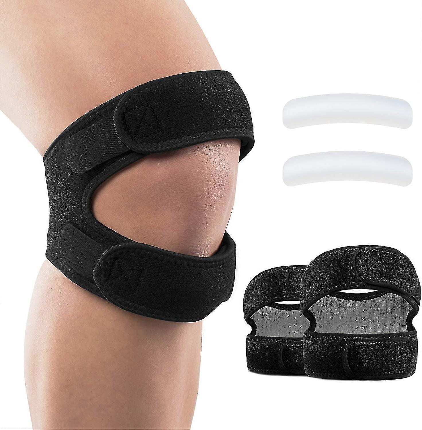 Patellar Tendon Support Strap 2 Pack, Knee Pain Relief And Patella Tendon Strap For Men&women