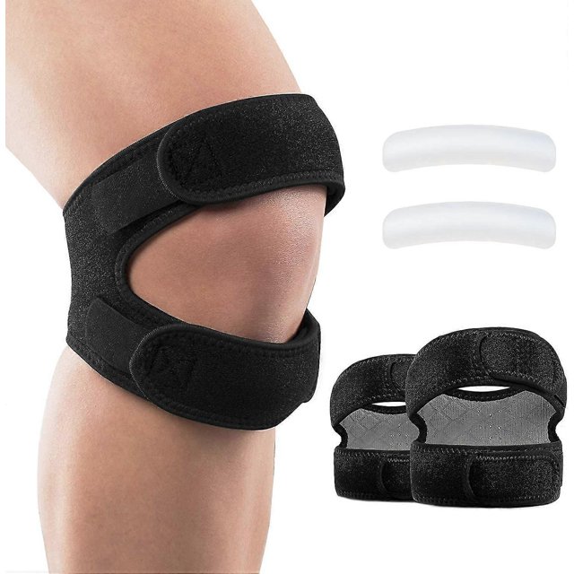 Sangle de Soutien pour Tendon Rotulien, Lot de 2, Soulagement de la Douleur au Genou et Sangle pour Tendon Rotulien pour Hommes et Femmes