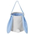 thumbnail image 2 of Ovzne Panier Queue de Lapin à Longues Oreilles en Coton et Lin Panier Rond Sac-Cadeau de Pâques Sac à Main Panier de Rangement pour Oeufs de Pâques Sac de Rangement en Liquidation, 2 of 6