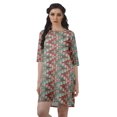 thumbnail image 1 of Moomaya Robes Courtes d'Été pour Femmes Imprimées Coupe Droite en Georgette Mousse Robe Évasée, 1 of 4