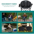thumbnail image 4 of Lilypelle Oversized XL Camping Chair, Portable Full Padded Saucer Chair, Folding Camping Chair with Cup Holder & Carry Bag, Supports 500 lbs Heavy Duty Lawn Chairs for Camping, Patio, Picnics, 4 of 9