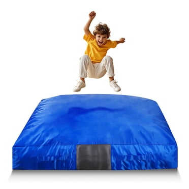 VEVOR Tapis Anti-Choc, Tapis Anti-Choc 5 x 5 Pi pour Enfants Sensoriel avec Blocs en Mousse et Housse Lavable, Grand Tapis Oreiller Géant en Mousse Souple pour Zone d'Atterrissage, Équipement Sensoriel de Chambre pour Enfants pour Sauter, Se Détendre et Jouer