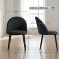 thumbnail image 3 of HOMCOM Dining Chairs Set of 4 Kitchen Chairs with Metal Legs Black, 3 of 10