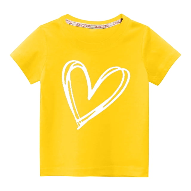 vdgthytj T-Shirts d'Été pour Tout-Petits Enfants Garçons Filles Imprimés Col Rond Manches Courtes Hauts Décontractés Blouse 3-10 Ans