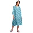 thumbnail image 2 of Moomaya Robe de Nuit d'Allaitement en Coton à Col Rond Imprimée pour Femmes, 2 of 6
