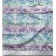 thumbnail image 1 of Soimoi Poly Georgette Fabric Stripe & Ogee Damask Decor Fabric Printed Yard 52 Inch Wide, 1 of 3