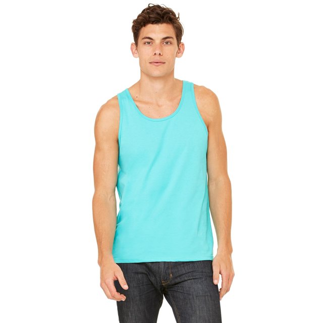 The Bella + Canvas Unisex Jersey Tank Top - TEAL - M
