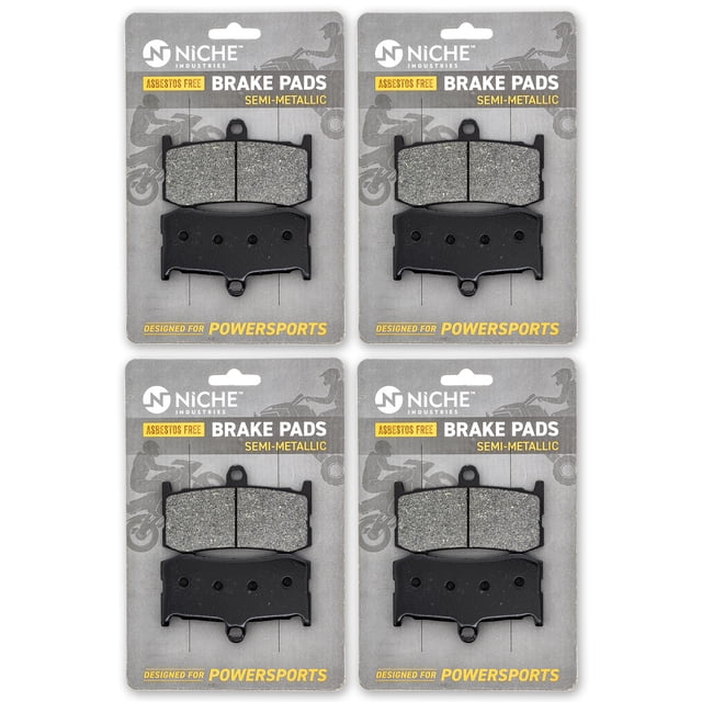 Niche Front Brake Pad for Triumph T2021221 Semi-Metallic Motorcycle 4 Pack 519-KPA2637D