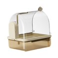 thumbnail image 3 of jinwen Automatic Birds Bath Budgerigar Lovebirds Parakeets Caged Parrot Bathing Tub coffee, 3 of 9