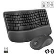 thumbnail image 1 of Logitech Wave Keys MK670 Combo, Wireless Ergonomic Keyboard with Signature M550 L Wireless Mouse - Graphite, 1 of 4