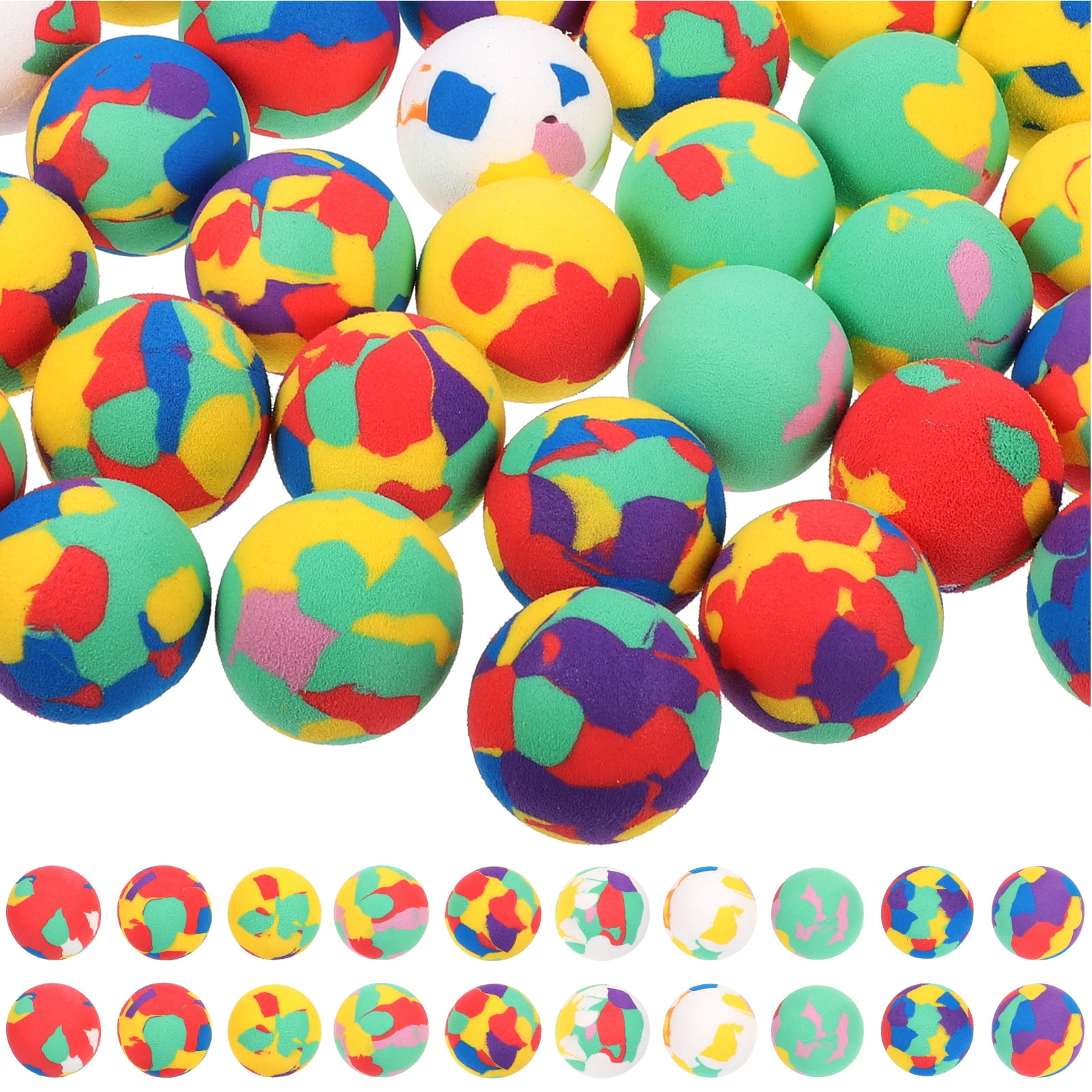 Lot de 12 balles élastiques souples en EVA de 6,3 cm pour enfants, idéales pour les jeux et la réduction du stress | Leroy Merlin