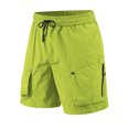 thumbnail image 2 of Sentmoon Cargo Shorts for Men Elastic High Waist Athletic Shorts with Zipper Pockets Men Loose Drawstring Solid Color 2025 Summer Golf Shorts Trendy for Sports Practice Green M, 2 of 5