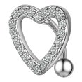 thumbnail image 1 of SNNROO 14G Belly Button Ring Heart Navel Rings Belly Button Piercing Hypoallergenic, 1 of 8