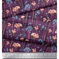 thumbnail image 2 of Soimoi Coton Tissu Imprimé Floral & Check par la Cour 56 Pouces de Large, 2 of 5