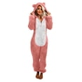 thumbnail image 2 of Combinaison Femme à Manches Longues à Capuche Pyjama Combinaison Décontractée d'Hiver Chaude Combinaison de Nuit Combinaisons pour Femmes Décontractées en Liquidation, 2 of 8