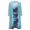 thumbnail image 4 of Pisexur Robes pour Femmes Ensemble Deux Pièces Robe Décontractée Robe Élégante en Chiffon 1 Pce Dress+1 Pce Cardigan Floral Ajusté Ample, 4 of 6