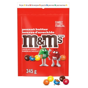 M&M'S, bonbons au chocolat au beurre d'arachide, sac de taille familiale, 345g