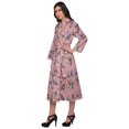 thumbnail image 2 of Moomaya Printed Long Robe With Pockets Cotton Bride Getting Ready Dress, 2 of 6