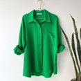thumbnail image 5 of Fgnfyis Ensemble Décontracté Mode pour Femmes, Chemise à Manches Longues et Col Montant, Shorts Taille Haute avec Cordon, Ensemble 2 Pcs, Vert P, 5 of 5