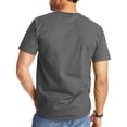 thumbnail image 2 of Hanes Mens Beefy-T Classic Crewneck Cotton Tee, L, Smoke Gray, 2 of 5