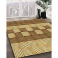 thumbnail image 3 of Ahgly Tapis Rectangulaire Lavable en Machine Intérieur Transitionnel Brun Selle, 7 Pieds x 9 Pieds, 3 of 7