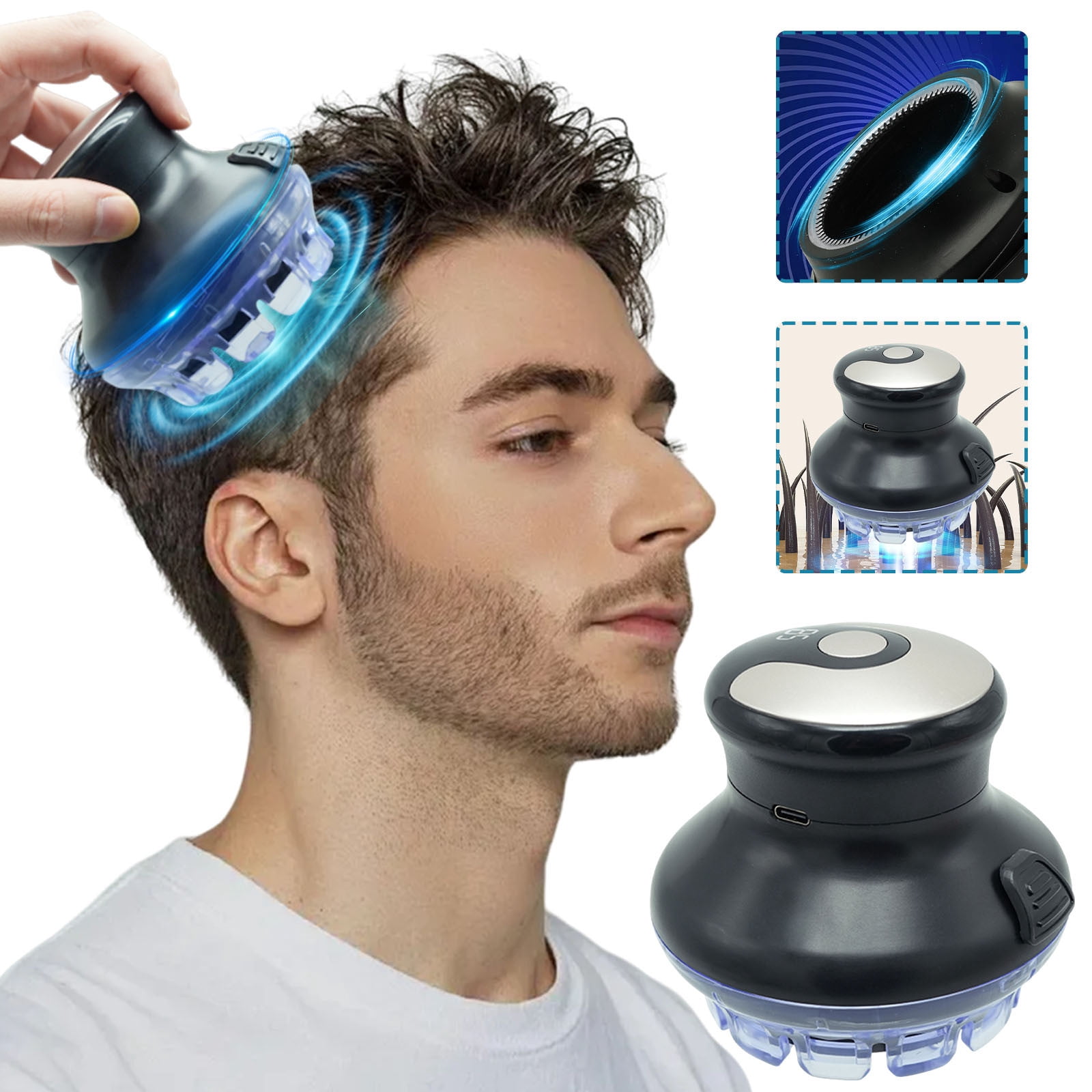 Dvkptbk Cutter Flying Saucer Hair Short Hair Cutter Small Fast Digital Hair Clipper for Home Salon