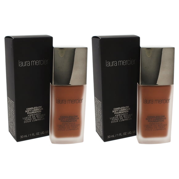 Candleglow Fond de Teint Doux Lumineux - Châtaigne par Laura Mercier pour Femmes - Fond de Teint 1 oz - Lot de 2