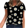 thumbnail image 2 of DEELLEEO Womens Summer Print Blouse Tees Short Sleeve T-Shirts Tops, 2 of 6