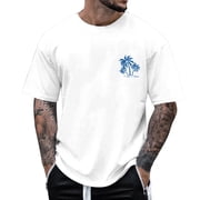 Ketyyh-chn99 T-shirt homme 2024 Chemise de base en couleur solide Comfor t Laver les manches courtes Poche Tee Blanc,XL