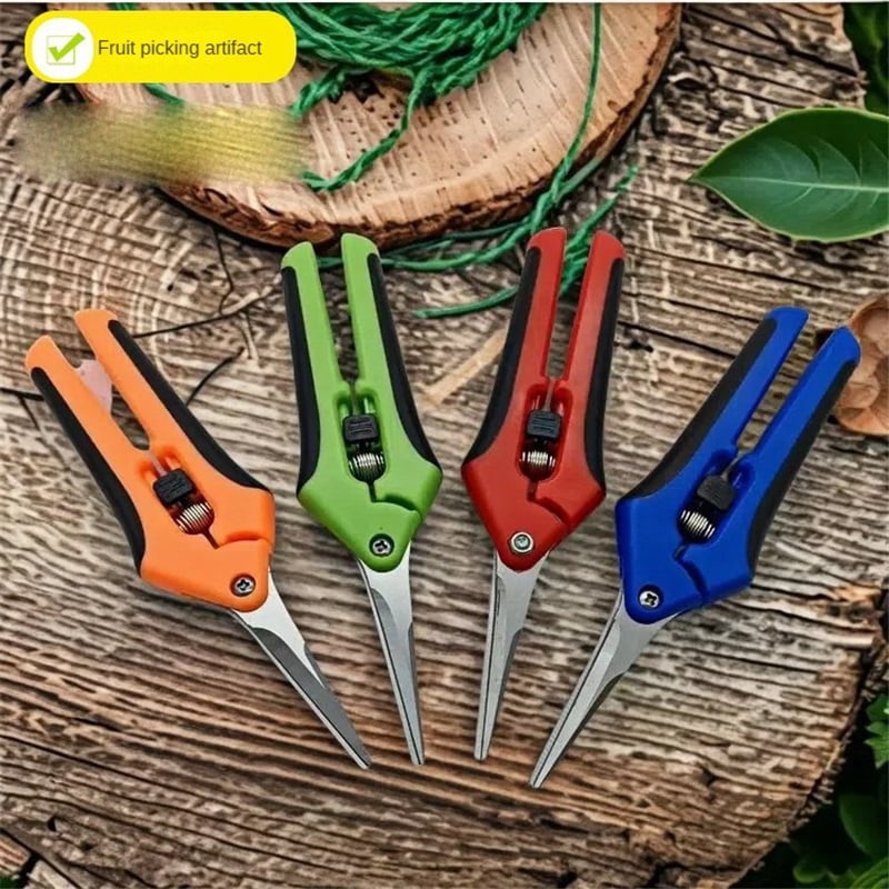Miniature, pointed gardening shears for precise pruning - lightweight stainless steel handheld pruning shears, flower trimmers, and bonsai shears.