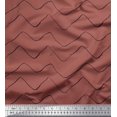 thumbnail image 1 of Soimoi Brown Rayon Fabric Artistic Waves Abstract Fabric Prints By Yard 56 Inch Wide, 1 of 5