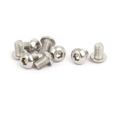 Unique Bargains Vis de Bouchon de Douille Hexagonale à Tête de Poêle en Acier Inoxydable 316 M6x8mm 8 Pcs